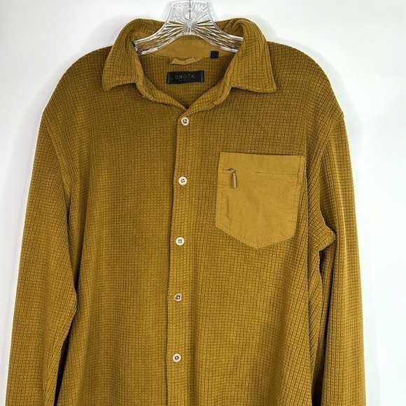 Dkota Grizzly Grayson Brown Button Up Fleece Shirt Size Large - Picture 2 of 10